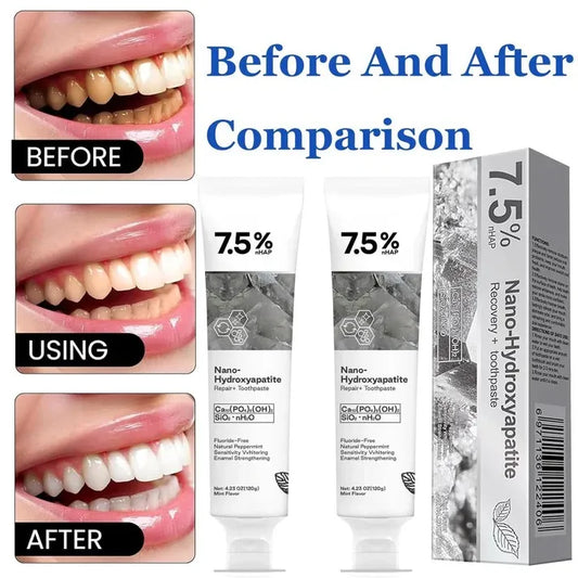 7.5% Nano Hydroxyapatite Fluoride Toothpaste for Teeth Whitening